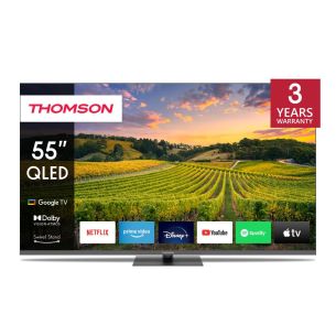 Teler | THOMSON | 55" | 4K/Smart | QLED | 3840x2160 | Bluetooth | Google TV | 55QG5C14