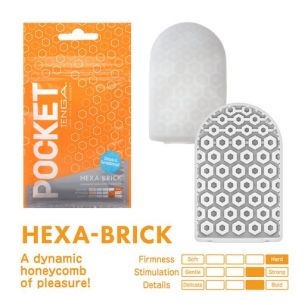 Masturbaator Pocket Tenga Hexa-Brick 8 cm