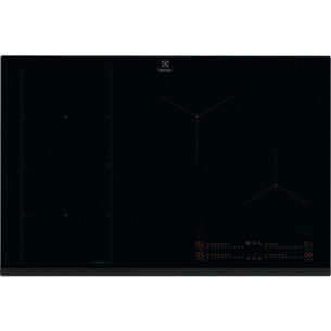 Pliidiplaat Electrolux, 4 x induktsioon, 78 cm, Hob2Hood, faasitud esiserv, must